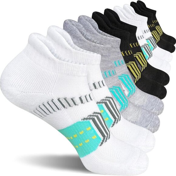 Jewelry - Womens Athletic Cushioned Anti-Blister Comfort Running Ankle Socks 5 Pairs